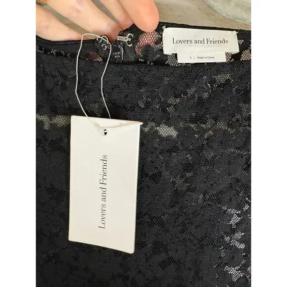 Lovers and Friends Kathryn Gown Lace Ruched Formal Evening Party Gala Elegant S - Picture 11 of 11